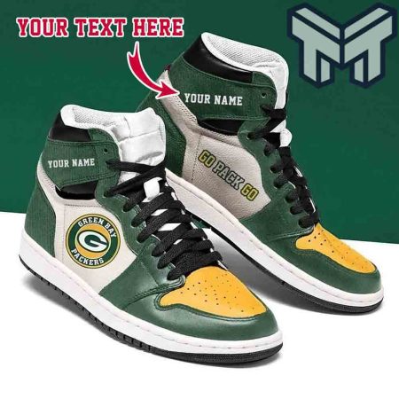 Green Bay Packers AJ1 High Sneakers Shoes For Men And Women