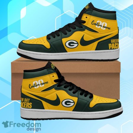 Green Bay Packers AJ1 High Sneakers Shoes For Men And Women