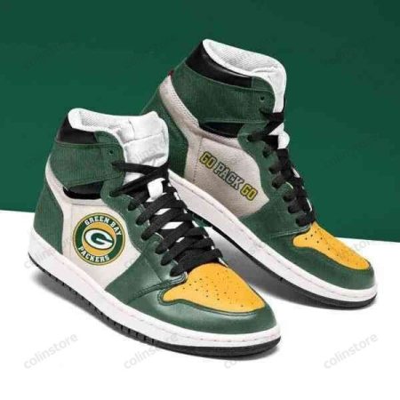 Green Bay Packers NFL AJ1 High Sneakers Shoes For Men And Women