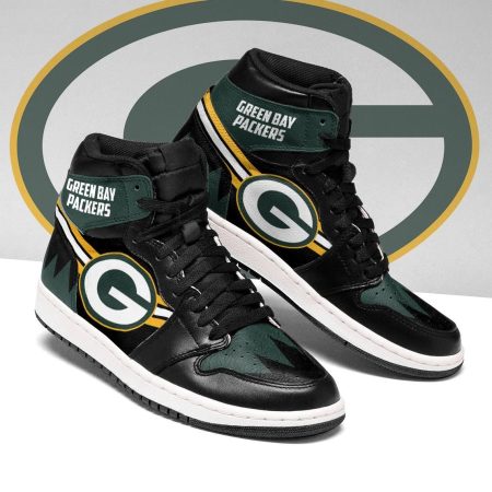 Green Bay Packers NFL AJ1 High Sneakers Shoes For Men And Women
