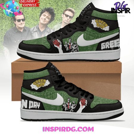Green Day AJ1 High Sneakers Shoes For Men And Women