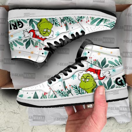 Grinch AJ1 High Sneakers Shoes For Men And Women