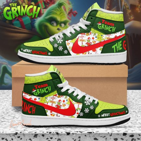 Grinch AJ1 High Sneakers Shoes For Men And Women