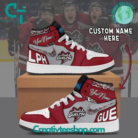 Guelph Storm  AJ1 High Sneakers Shoes For Men And Women