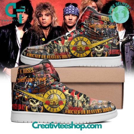 Guns n Roses Heaven Door  AJ1 High Sneakers Shoes For Men And Women