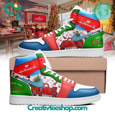 Hallmark Christmas  AJ1 High Sneakers Shoes For Men And Women