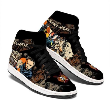 Halloween Michael Myers AJ1 High Sneakers Shoes For Men And Women