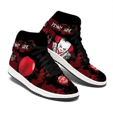 Halloween Pennywise IT AJ1 High Sneakers Shoes For Men And Women