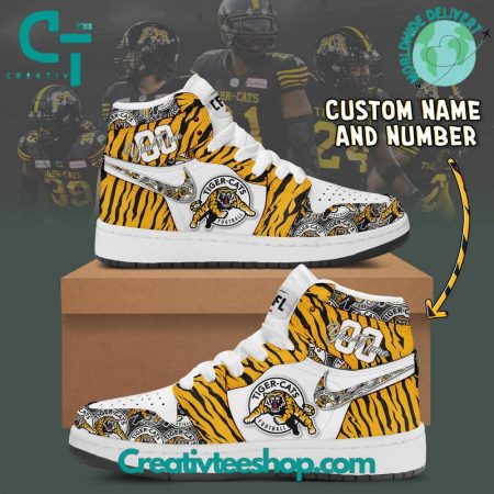 Hamilton Tiger-Cats  AJ1 High Sneakers Shoes For Men And Women