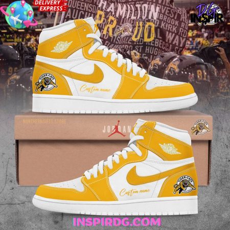 Hamilton Tiger-Cats AJ1 High Sneakers Shoes For Men And Women