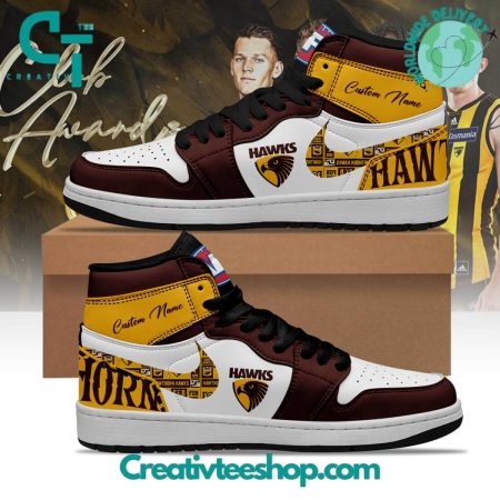 Hawthorn Hawks AJ1 High Sneakers Shoes For Men And Women