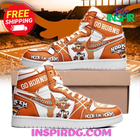 Hookem College Football AJ1 High Sneakers Shoes For Men And Women