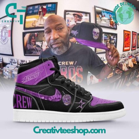 Houston Astros AJ1 High Sneakers Shoes For Men And Women