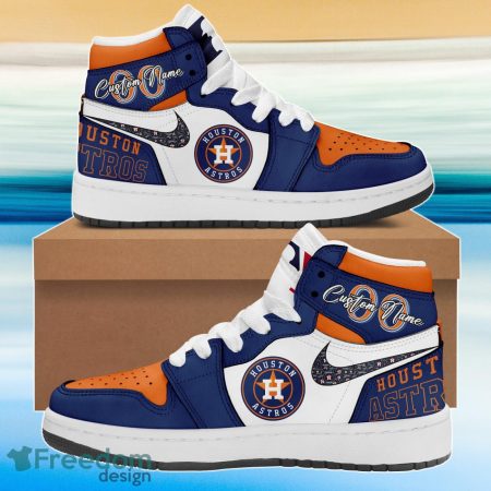 Houston Astros AJ1 High Sneakers Shoes For Men And Women