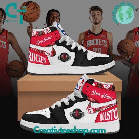 Houston Rockets AJ1 High Sneakers Shoes For Men And Women