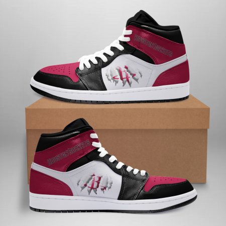 Houston Rockets AJ1 High Sneakers Shoes For Men And Women