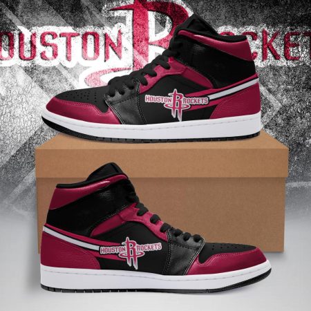 Houston Rockets NBA AJ1 High Sneakers Shoes For Men And Women