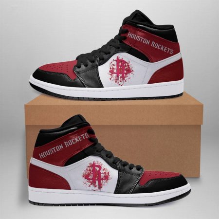 Houston Rockets NBA AJ1 High Sneakers Shoes For Men And Women