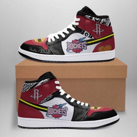 Houston Rockets NBA AJ1 High Sneakers Shoes For Men And Women