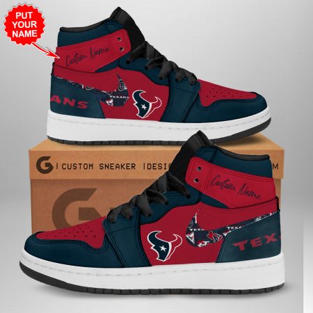 Houston Texans AJ1 High Sneakers Shoes For Men And Women