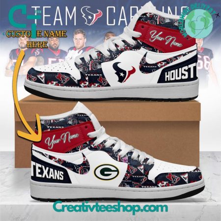 Houston Texans AJ1 High Sneakers Shoes For Men And Women