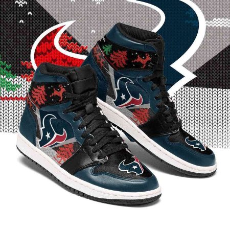 Houston Texans NFL AJ1 High Sneakers Shoes For Men And Women