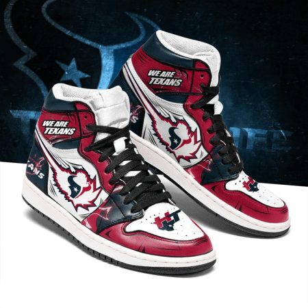 Houston Texans NFL AJ1 High Sneakers Shoes For Men And Women