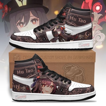 Hu Tao Genshin Impact AJ1 High Sneakers Shoes For Men And Women