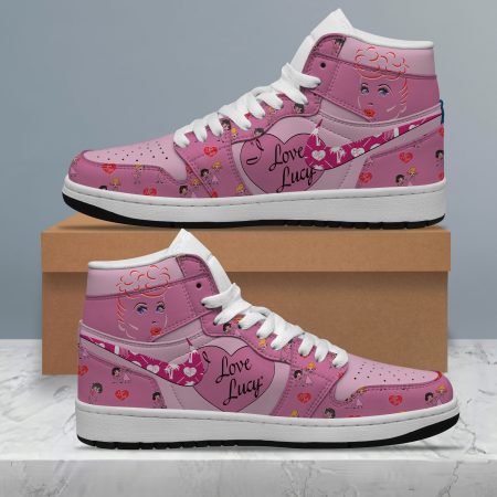 I Love Lucy AJ1 High Sneakers Shoes For Men And Women