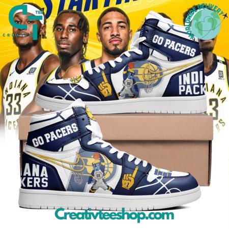 Indiana Pacers AJ1 High Sneakers Shoes For Men And Women