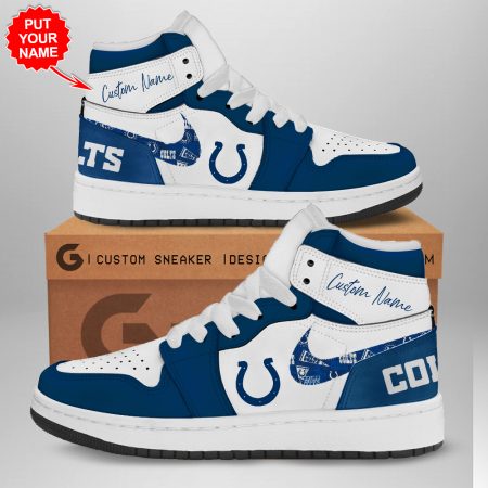 Indianapolis Colts AJ1 High Sneakers Shoes For Men And Women