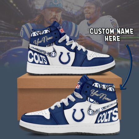 Indianapolis Colts AJ1 High Sneakers Shoes For Men And Women