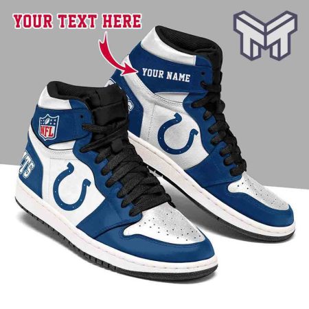 Indianapolis Colts AJ1 High Sneakers Shoes For Men And Women