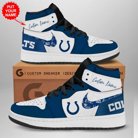 Indianapolis Colts AJ1 High Sneakers Shoes For Men And Women