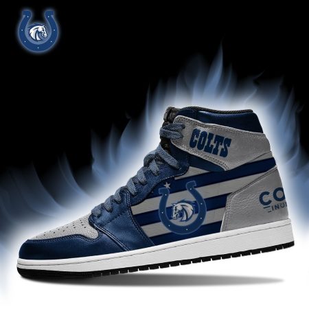 Indianapolis Colts NFL AJ1 High Sneakers Shoes For Men And Women