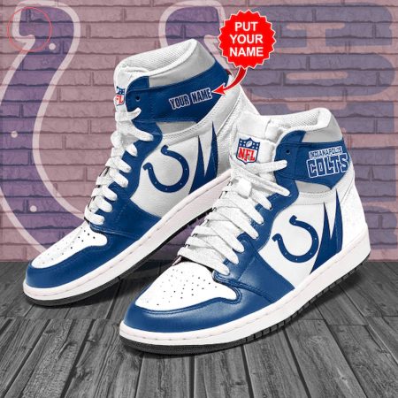 Indianapolis Colts NFL AJ1 High Sneakers Shoes For Men And Women