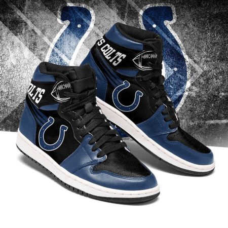 Indianapolis Colts NFL AJ1 High Sneakers Shoes For Men And Women