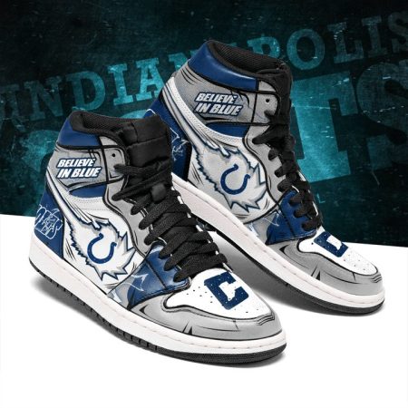 Indianapolis Colts NFL AJ1 High Sneakers Shoes For Men And Women
