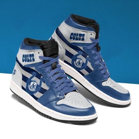 Indianapolis Colts NFL AJ1 High Sneakers Shoes For Men And Women