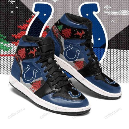 Indianapolis Colts NFL AJ1 High Sneakers Shoes For Men And Women