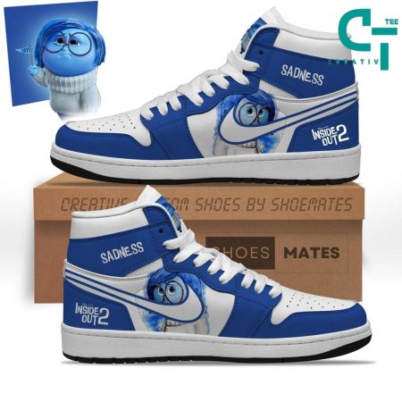 Inside Out 2 Sadness  AJ1 High Sneakers Shoes For Men And Women
