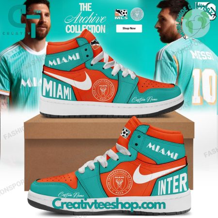 Inter Miami  AJ1 High Sneakers Shoes For Men And Women