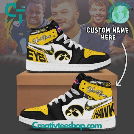 Iowa Hawkeyes AJ1 High Sneakers Shoes For Men And Women