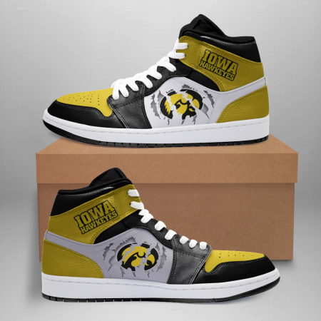 Iowa Hawkeyes AJ1 High Sneakers Shoes For Men And Women