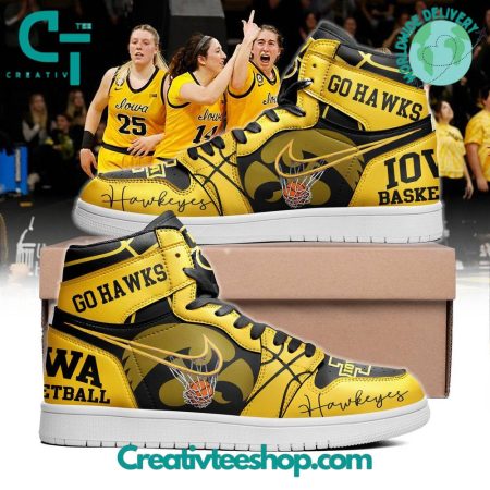 Iowa Hawkeyes AJ1 High Sneakers Shoes For Men And Women
