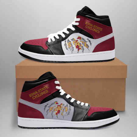 Iowa State Cyclones AJ1 High Sneakers Shoes For Men And Women