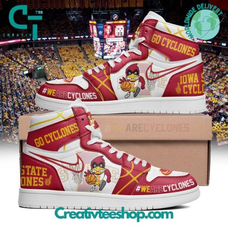 Iowa State Cyclones AJ1 High Sneakers Shoes For Men And Women