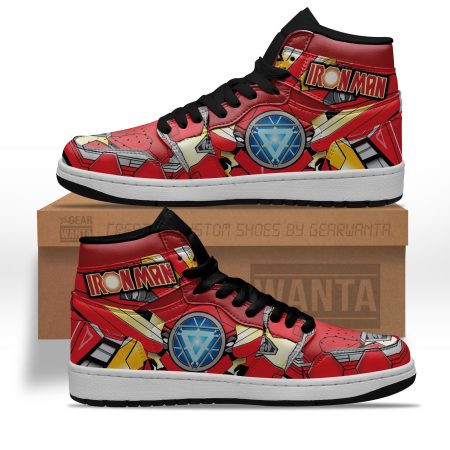 Iron Man AJ1 High Sneakers Shoes For Men And Women