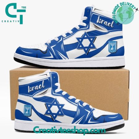 Israel Flag  AJ1 High Sneakers Shoes For Men And Women