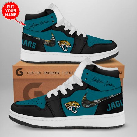 Jacksonville Jaguars AJ1 High Sneakers Shoes For Men And Women